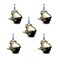 Service Caster 2 Inch Antique Brass Hooded Grip Neck Ball Casters with Brakes SCC, 5PK SCC-GN01S20-POS-WA-SLB-516-5 - alternate 1